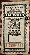 Illinois State Case Tax Stamp For 12 Bottles Of Beer, Series No. 2, 1952 picture