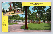 c1951 Cadle's Tourist Court US Hwy 1 Augusta Georgia GA Postcard picture