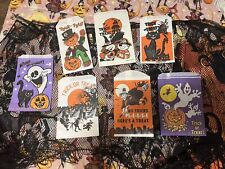 Lot of 7 Halloween Paper Treat  Vintage picture