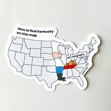 Kentucky Map Sticker | KFC Geography Sticker | Cute Sticker picture