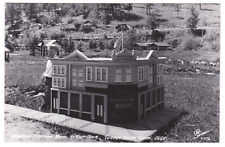 Tiny Town American National Bank Miniature Building Morrison CO RPPC Postcard picture