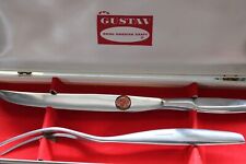 Vintage Gustav 2 Piece Carving Knife Set Fork With Box Royal Swedish Craft picture