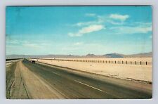 Bonneville Salt Flats UT-Utah, Salt Flats, Antique Vintage Souvenir Postcard picture