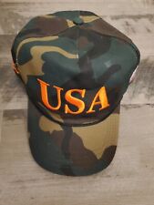 DONALD TRUMP OFFICIAL USA HAT  - AUTHENTIC Green Camo and Orange picture