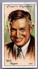 1934 Player's Film Stars 2nd Series Will Rogers #39 Original Tobacco Card picture