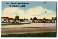 c1940's Hollywood Apartments Trailer Park St. Petersburg FL Postcard picture