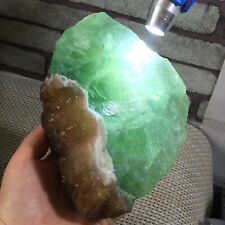 Rare NATURAL Cubic Green FLUORITE Quartz Crystal Mineral Specimen Healing 1640g picture