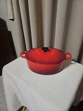 Le Creuset 3 1/2 US Quart Oval  Cherry Red Cassorole Dish With Lid picture
