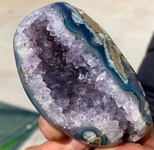 192G  Natural Amethyst geode quartz cluster crystal specimen Healing picture