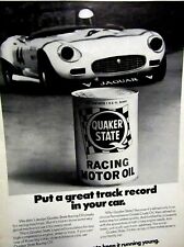 1976 Quaker State Racing Oil Vintage Jaguar Original Print Ad-8.5 x 11
