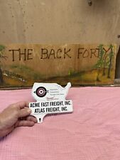 Vintage Acme Fast Freight License Plate Topper picture