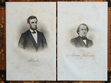 1863+1866 Civil War Portraits, Presidents Of The Civil War, Lincoln Amd Johnson picture