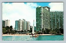 Waikiki Beach HI-Hawaii, The Ilikai, Hotel, c1979 Vintage Postcard picture