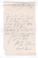 1921 Hand Written Letter - Please Send Whiskey Sweetgrass Montana picture