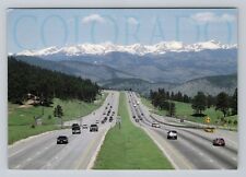Postcard 4x6 CO Highway I 70 Continental Divide Genesee Bridge Denver Colorado picture