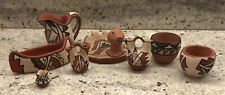 Miniature Native American Jemez Pueblo Pottery Lot of 8 Signed picture