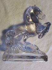 Heavy Art Glass Rearing Horse picture