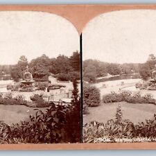 c1900s New York City Central Park Fountain Magnificent Real Photo Stereoview V46 picture