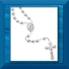 *BUY 2 We Send 3 -- CATHOLIC Plastic Acrylic Rosary Divine Mercy of JESUS WHITE picture