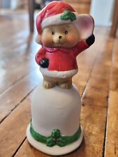 Vintage 1989 Artmark Tinseltoe Bell w Box Mouse Christmas No. 50319 5 Inch Tall picture