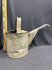 Vintage Dover Galvanized Watering Can Unique Large 2 Gallon Embossed picture