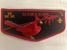 Mint OA Flap Lodge 3 Nawakwa Red Border Black Background picture