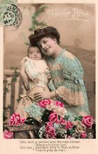 Vintage Postcard  1907 Mother and Child Infant First Baby Premier Bebe France picture