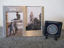 NASA BOEING (STS-1) 25th ANNIVERSARY PHOTOS+FLOWN COIN-SSME FRAGMENTS-ROCKETDYNE picture