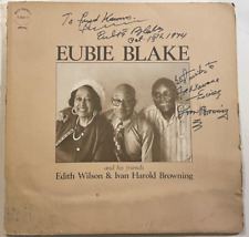 RARE FAIR COND Eubie Blake LP Sleeve SIGNED BY EUBIE BLAKE & IVAN BROWNING picture