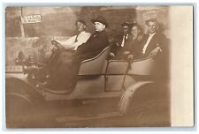 c1910's Boys Ride Car Studio La Salle Illinois IL RPPC Photo Antique Postcard picture