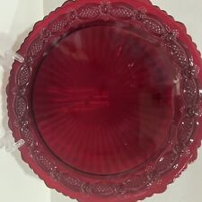 Avon 1876 Ruby Red Cape Cod Collection Dinner Plate, 10 1/2