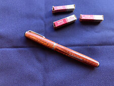Esterbrook J fountain pen + 3 extra nibs new NOS brown/tan picture