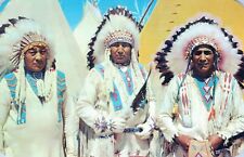 Three Heap Big Indian Chiefs Native Americans Tribal Dress Regalia Chrome picture