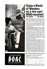 1963 Print Ad BOAC Enjoy a World of Wonders on a low-cost vacation The Orient picture