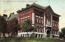 Bowman Street School Building Mansfield Ohio OH 1914 Postcard picture