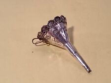 Vintage Sterling Silver Miniature Perfume Funnel Hand Crafted Mexico picture