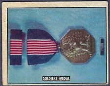 1950 Topps, Freedom's War, #191 Soldier's Medal - Partial Set Break - Vg+ (OC) picture