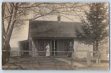 Belmont South Dakota SD Postcard RPPC Photo Woman Scene House Porch c1910's picture