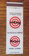 TARGET FOOD STORES MATCHBOOK COVER: EMPTY c1960s MATCHCOVER -B9 picture