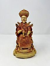 Vintage Chinese Carved Resin Emperor Statue Figurine picture