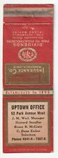 MATCHBOOK COVER - LUMBERMEN'S INSURANCE - UPTOWN OFFICE - MANSFIELD OHIO picture