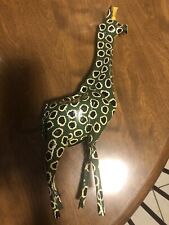 Decorative Metal Art African Giraffe Painted Tin Colorful Made in Zimbabwe picture