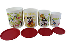 Tupperware One Touch Disney Nesting Canister Set with Lids Mickey Minnie Goofy picture