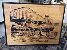 One of a Kind Balsa Wood Railroad Train Art Masterpiece picture