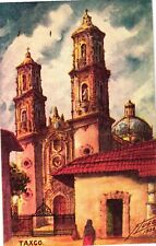 Catedral de Taxco Mexico Divided Postcard c1939 picture