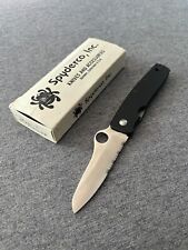 Spyderco Robert Terzuola Folding Knife ATS-34 Golden Co USA With Clip picture