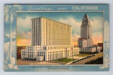 Los Angeles CA-California, US Post Office And Federal Building Vintage Postcard picture