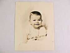 Vintage Sepia 8 x 10 Photograph Smiling Baby Face Eyes Happy Child B&W picture