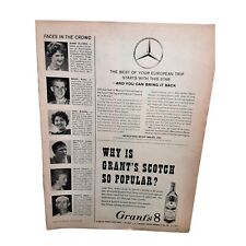 1961 Mercedes Benz - Grants 8 Scotch Whiskey Vintage Print Ad 60s Original picture