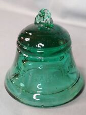 NJ Bell Telephone 1977 Glass Paperweight Emerald Green First 50 Years picture